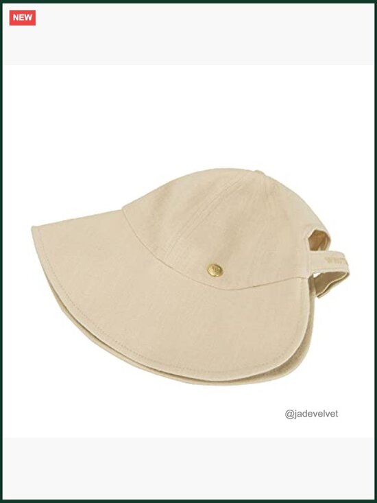 Linen Blend Victorian Bonnet Hat Sun Cap Foldable Summer Visor